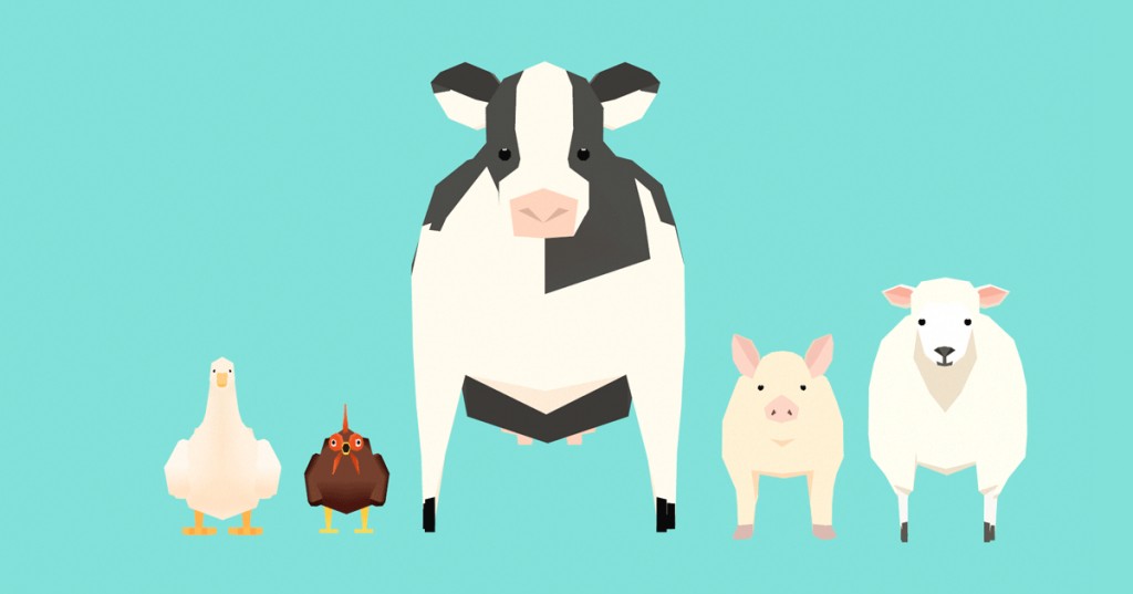 Low poly farm animals preview image 1